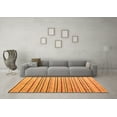 thumbnail image 3 of Ahgly Company Indoor Square Abstract Orange Modern Area Rugs, 4' Square, 3 of 4