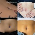 thumbnail image 2 of Teardrop Belly Button Ring Navel Cubic Zircon Opal G23 Titanium Hypoallergenic Threaded 14G Body Piercing Jewelry for Women FGS, 2 of 7