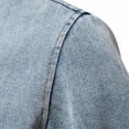 thumbnail image 6 of Maoxin Mens Tops Men's Denim Jacket Casual Washed Denim Top Thickened Jacket Long Sleeve Hoodless Casual Jacket Light Blue M, 6 of 7