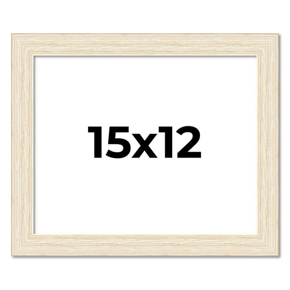 15x12 Frame White Real Wood Picture Frame Width 1.5 inches | Interior Frame Depth 0.5 inches | Barn