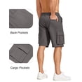 thumbnail image 4 of COOFANDY Men' Cargo Shorts Cotton Shorts with Elastic Waistband Summer Casual Work Shorts, 4 of 6
