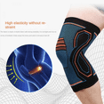 thumbnail image 4 of 2PCS Compression Knee Brace Training Knee Support For Joint Pain Running Cycling Basketball Knitted Knee Brace Blue Orange Pattern M, 4 of 4
