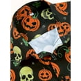 thumbnail image 3 of Halloween Pumpkin For Men Short Sleeve Cute Scary Pumpkin Shirt For Men Horror Themed Button Down Shirt For Men Summer Top, 3 of 6