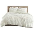 thumbnail image 1 of Housse de Couette en Polyester Uni Shaggy Simple en Ivoire, 1 of 13
