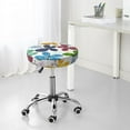 thumbnail image 7 of Vsdgher Colorful Butterflies Print Stool Covers Round,Stretch Round Stool Covers Washable Stool Cushion Slipcover Elastic Chair Covers for 12-14 Inch Chair, 7 of 7
