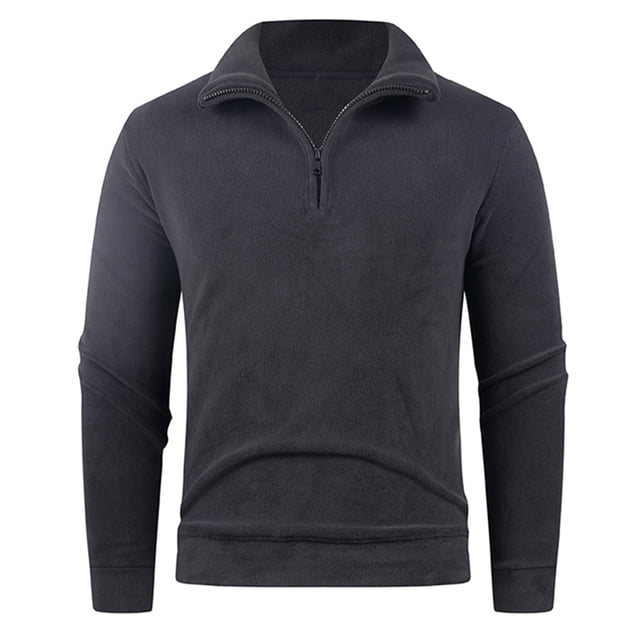 pstuiky camisetas de manga larga para hombre, Abrigo informal de manga larga con media cremallera y cuello de solapa para hombre, chaquetas informales, abrigos de polar camisetas de hombre m