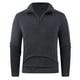 thumbnail image 1 of pstuiky manga larga para hombre, Abrigo informal de manga larga con media cremallera y cuello de solapa para hombre, chaquetas informales, abrigos de polar top de hombre xxl, 1 of 6