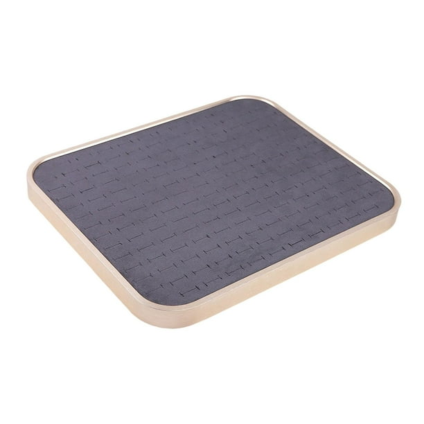 Bandeja organizadora de joyas, vitrina de almacenamiento, bandeja creativa y resistente de terciopelo para joyas 164 ranuras Gris
