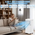 thumbnail image 2 of KNDKO Portable Air Conditioner 8000 ASHRAE BTU/5000 BTU DOE Vented Medium Room Portable AC Remote Included, 2 of 12
