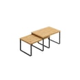 thumbnail image 2 of SONGMICS Cabinet Organizer Shelf, Set of 2 Kitchen Counter Shelves, Kitchen Storage, Spice Rack, Stackable, Expandable, Metal and Engineered Wood, Ink Black and Natural Beige UKCS02NB, 2 of 6