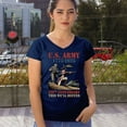 thumbnail image 4 of US Army 250 Anniversary Women's V-Neck T-shirt Military Veteran DD 214 Patriotic, 4 of 7