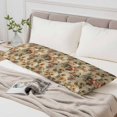thumbnail image 6 of Retro Orange Spring Floral Body Pillow Cover 20 x 60 Inch Decorative Pillow Cover Vintage Botanical Peony Farmhouse Lumbar Pillowcase Seasonal Rectangle Cushion Case for Couch Sofa Bed Living Room, 6 of 9
