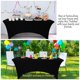 thumbnail image 5 of Funda de mesa BDDC para mesas de 8 pies, color negro, lavable y resistente a las arrugas, 5 of 6