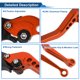 thumbnail image 4 of Palancas de freno y embrague cortas únicas para BMW R NINE T 2014-2016, palanca de freno ajustable en 6 posiciones, aleación de aluminio T6 6061, naranja, 1 par, 4 of 7