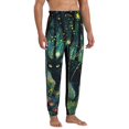 thumbnail image 4 of Kdxio Mystical Black Cat Fireflies Pattern Joggers,Sweatpants for Men with Pockets-3X-Large, 4 of 5