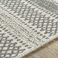 thumbnail image 4 of Surya La Casa Global Style No Pile 100% Cotton Area Rug, 8' x 10' Light Slate, Charcoal, Ivory Pet Friendly, Ind/Out, Machine Woven Stain Resistant, LCS2309-710102, 4 of 10