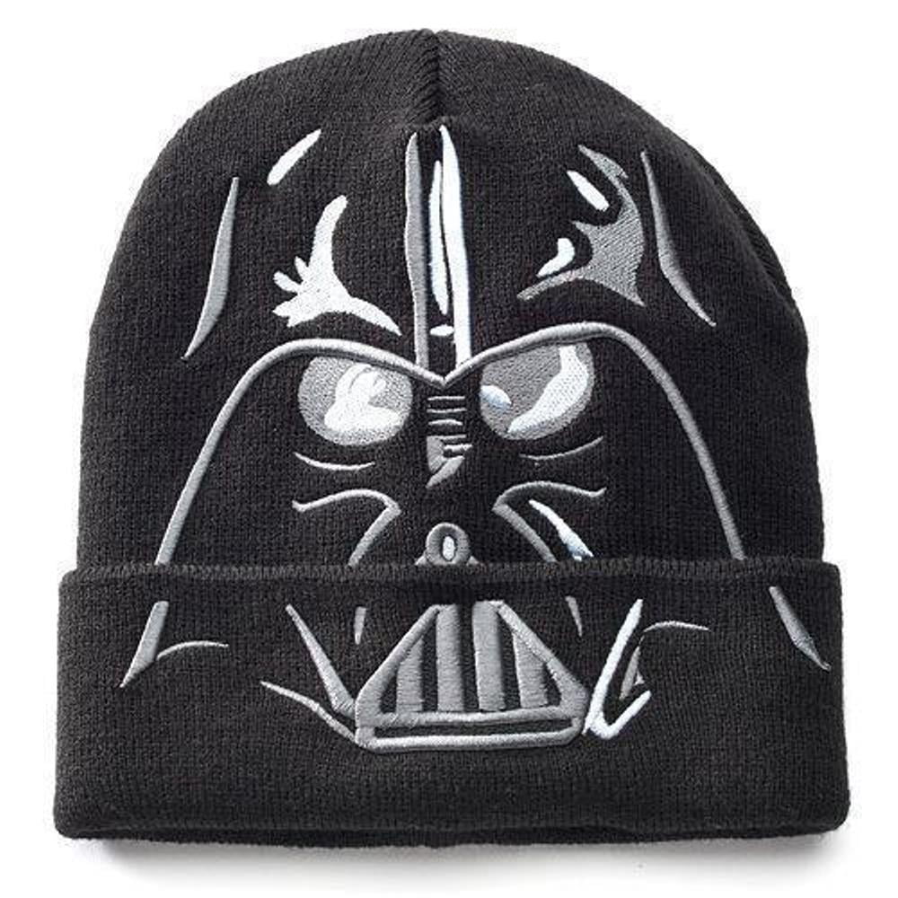 Embroidered Darth Vader Knit Beanie Hat 