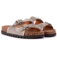 thumbnail image 2 of Solesister Cat Wide Fit Footbed Sandals, 2 of 4