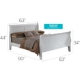 thumbnail image 2 of Glory Furniture Louis Phillipe Queen Classic Wood Sleigh Beds, White, 2 of 2