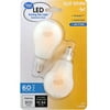 Great Value LED Ceiling Fan Bulb, 7-Watt (60W Equivalent) A15 with E12 Base Soft White, 2 Pack