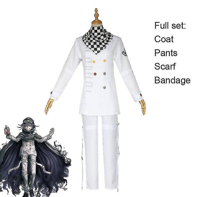 Anime Danganronpa V3 Kokichi Oma Cosplay uniformes de Presidente bufanda peluca capa y sombrero disfraces de fiesta de Carnaval y Halloween