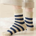 thumbnail image 3 of ktowifly Mens Fleece Lined Thick Warm Socks Striped Soft Comfy Casual Crew Trendy Winter Sock Sleepwear, 3 of 3