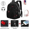 thumbnail image 4 of Laptop Backpack Extra Large  17 Inch Travel Waterproof Backpacks College School Business Men Laptops Backpacks with USB Charging Port 17.3 Gaming Computer Backpack for Men Black, 4 of 6
