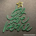 thumbnail image 3 of Glowneon Joy Love Peace Neon Sign, Joy Love Peace LED Sign, Christmas Tree Led Sign, 3 of 4