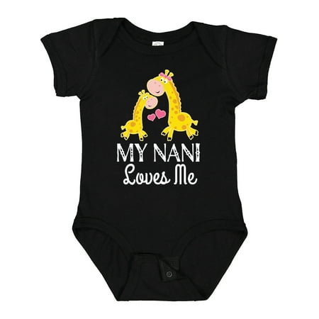 

Inktastic My Nani Loves Me Giraffe Gift Baby Boy or Baby Girl Bodysuit