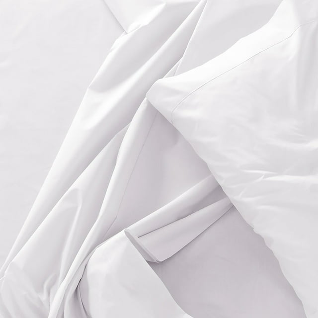 Cotton House - Ensemble de Draps en Bambou, Hypoallergénique, Format Jumeau, Blanc