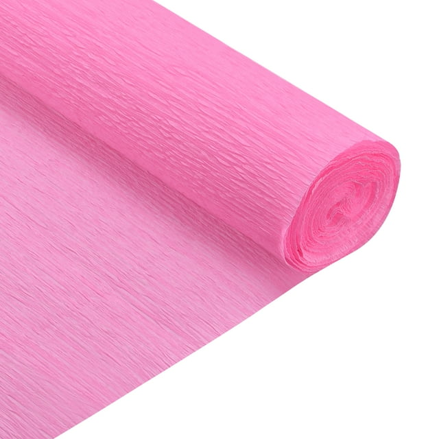 Unique Bargains Crepe Paper Rolls 7.5ft Long 20 Inch Wide, Hot Pink 2 Pack