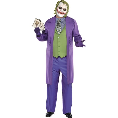 Joker Halloween Costume for Men, The Dark Knight, Plus Size, with Accessories