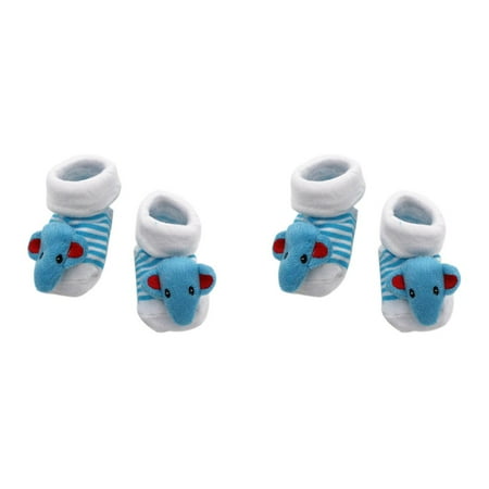 

2pcs 0-6 Month Unisex Children Cute Cartoon Style Newborn Baby Kids Infant Breathable Doll Socks