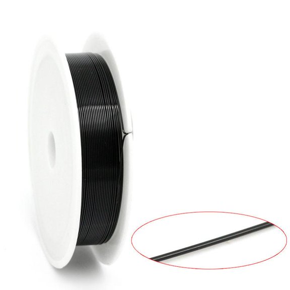 Sexy Sparkles Beading Wire Black 0.5mm 1 Roll 1m(40")