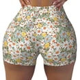 thumbnail image 2 of Lsque Daisy Pattern High Waisted Biker Shorts for Women-Tummy Control Fitness Athletic Workout Running Yoga Gym Shorts,Moisture-Wicking-, 2 of 9