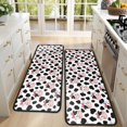 thumbnail image 4 of Cow and Bow White Pattern Anti Fatigue Kitchen Rugs Set Of 2, Non Slip Washable Decorative Floor Mats for Sink Laundry and Home Use, 17"x47", 4 of 5