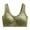 Green, variant on Front Closure Wireless Ice Silk Seamless Bra for Women Floral Jacquard Vest Style No Underwire Comfort Sleep Bralette Everyday Support Intimates Beige L