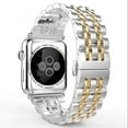 thumbnail image 5 of Belt for Apple Series 4 3 2 1 Stainless Steel Bracelet 40mm 38mm 44mm 42mm Business Gold Replacement Pulseira Apple Watch (Silver Rose,44mm), 5 of 6