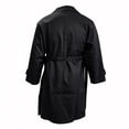 thumbnail image 4 of Maqroz Mens Long Trench Coat Double Breasted Notch Lapel Fall Winter Windbreaker Casual Business Formal Overcoat Classic Outerwear with Waist Belt, (Black,XXL), 4 of 5