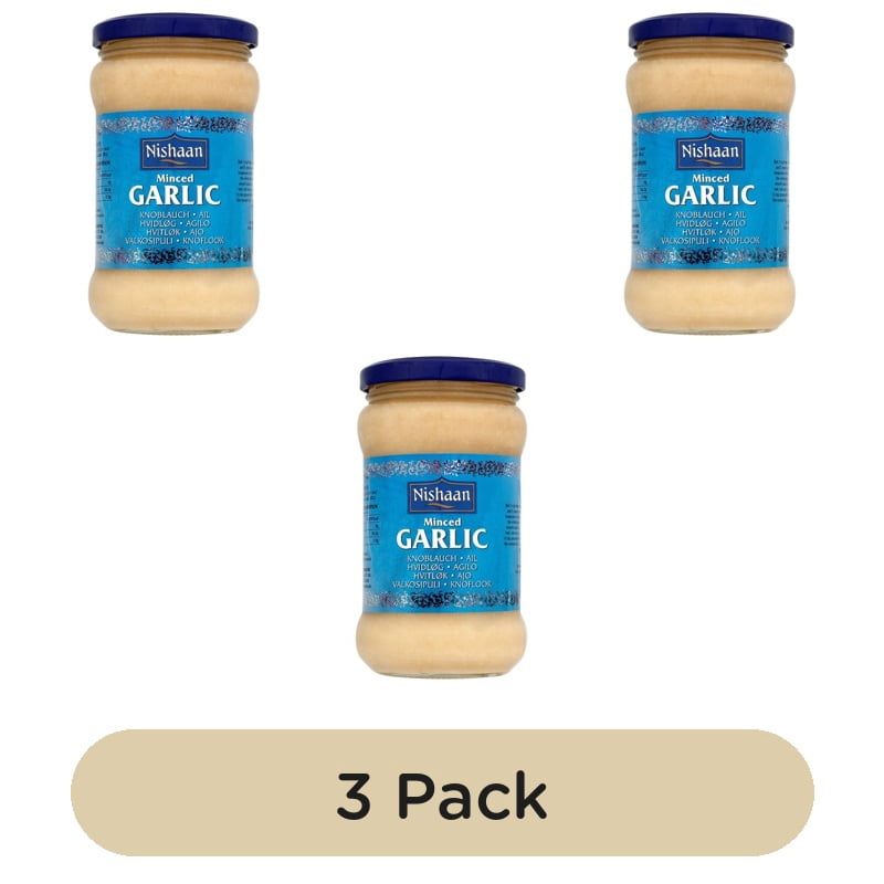 Nishaan Minced Garlic 283g, British Import (Pack of 3)