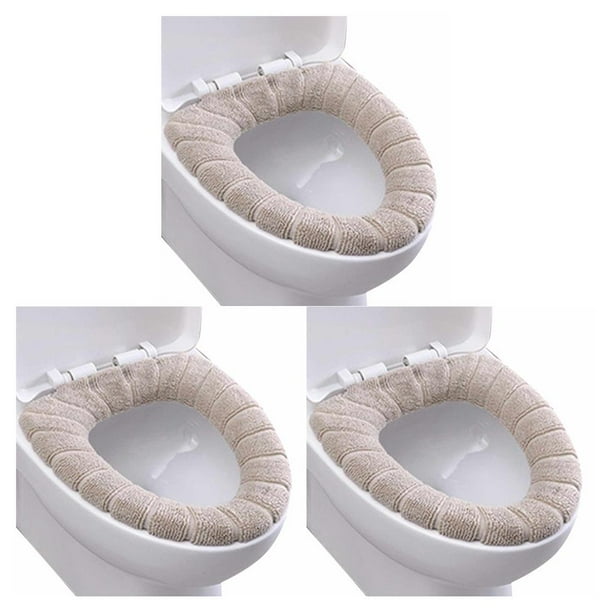 Bewildely 1 unidad de calentador y grueso para baño, cubierta de asiento de inodoro de tela lavable y estirable, almohadillas para Closestool, Type1 NO1 Bewildely CBP054620