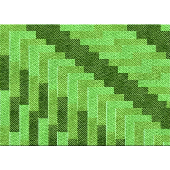 Ahgly Company Indoor Rectangle Patterned Emerald Green Area Rugs, 8' x 12'