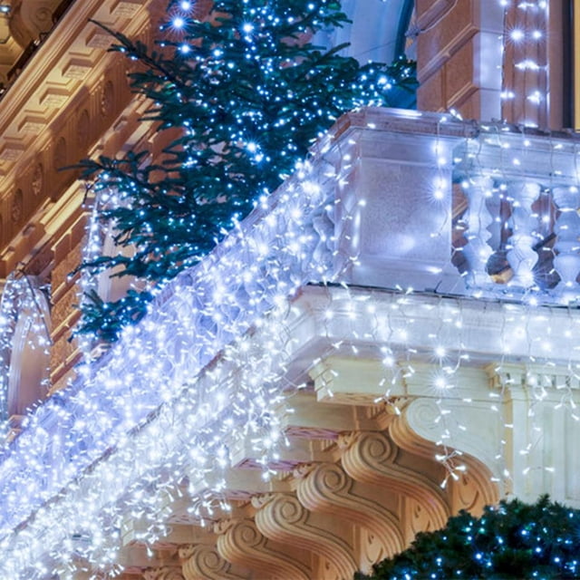 Luz Led De 5 Metros Y 216, 8 Modos, Luces De Hadas De Carámbano Con Función De Memoria, Cadena De Luces Impermeable Ip44 Para Escaleras, Aleros, Habitación Noticed HA045432-02