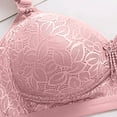 thumbnail image 5 of Women's Push Up Lace Bra - Underwire Thick Padded Add 2 Cups, Deep V Plunge Sexy Bra, Full Coverage Lift Up for Low-Cut Outfits Pink 40, 5 of 5