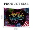 thumbnail image 2 of Happy New Year Party Backdrop Fabric Sign Poster Banner with Pattern Firework for New Year Party Decoration Photo Props Background Supplies, 2 of 5