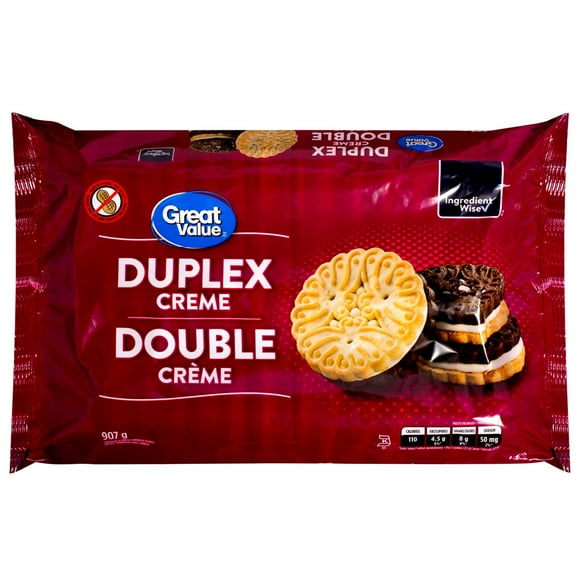 Biscuits sandwichs crème doubles Great Value