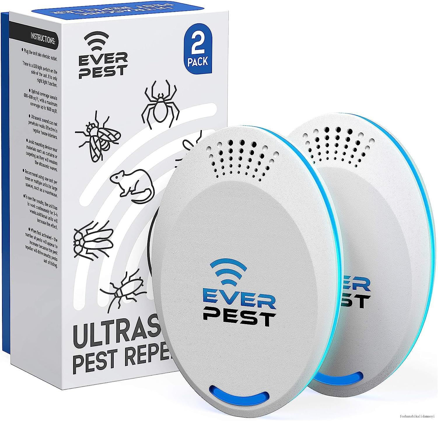 Ultrasonic Pest Repellent Control (2Pack), Plug In, Flea, Rats