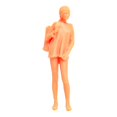 thumbnail image 4 of 1:64 Figura Modelo Tren Modelo Personas Resina Sin Pintar Escenas Miniaturas Realistas Chica mochilera, 4 of 9