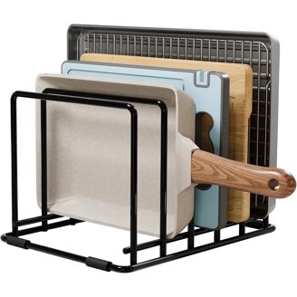 Modern Kitchen Cabinet Organizer Metal Pan Rack Suporte De Armazenamento Dobráve