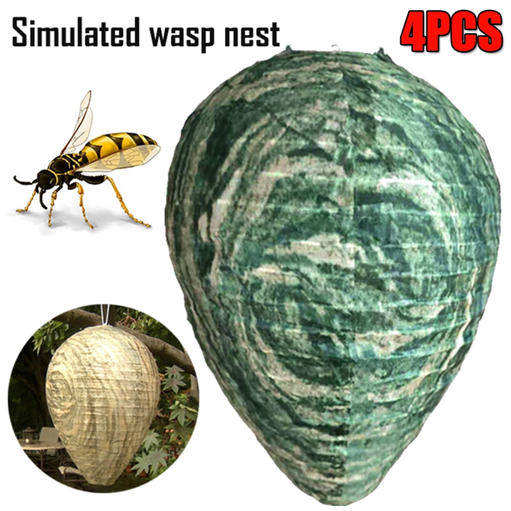 Elbourn 4 Pack Wasp Nest Decoy Wasp Deterrent for Yellow